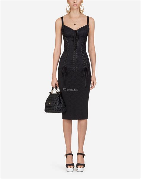 vestido negro dolce gabbana|Vestidos Dolce&Gabbana® de mujer: largos y cortos .